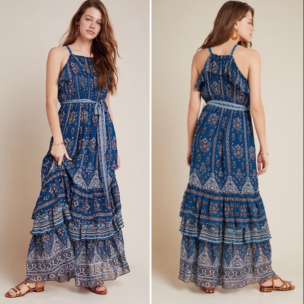 NWT Anthropologie Sasha Ruffled Maxi Dress Plus Size 3x